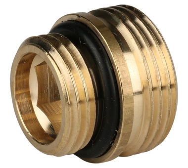 EK Переходник под евроконус латунный STOUT без покрытия 3/4"х1/2" НН, под шестигранник