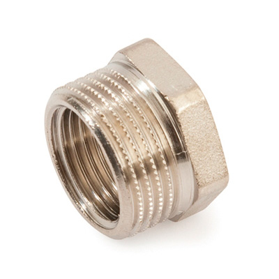 Футорка резьбовая латунная STOUT никель 3/4"x1/4" ВН