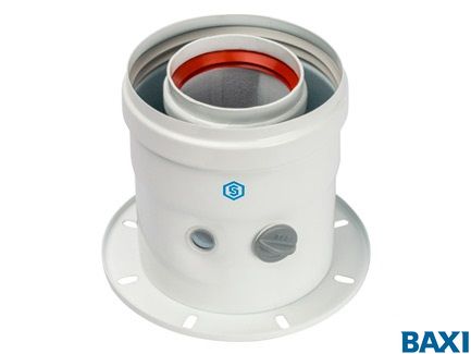 Коаксиальный адаптер BAXI для вывода трубы вверх только для ECO Classiс, ECO Nova Ø60/100 мм