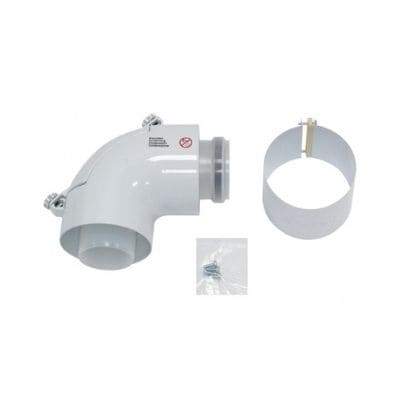 Колено PROTHERM 87°, Ø60/100 PP, стальной соединительный хомут в комплекте