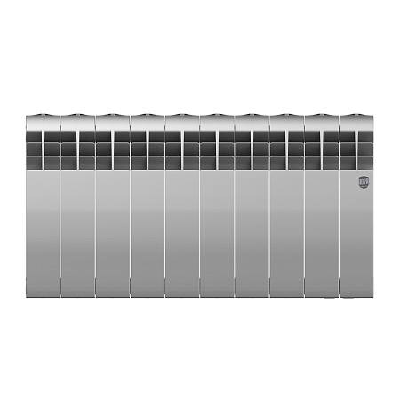 Радиатор биметаллический ROYAL THERMO BILINER SILVER SATIN 350x10 секций, серый (НС-1197126)