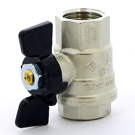 Кран шаровой BUGATTI OREGON 302 бабочка 1/2" ВВ, полнопроходной