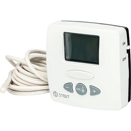 Термостат комнатный STOUT WFHT-LCD электронный, с выносным датчиком