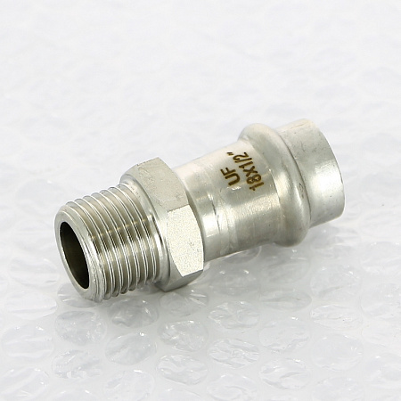 НП Муфта резьбовая пресс из нержавейки UNI-FITT фитинг Ø18x1/2" Н