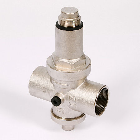 Редуктор давления UNI-FITT 11/2" В 0,5-6 бар PN25 с отверстием под аксиальный манометр 1/4" никел.