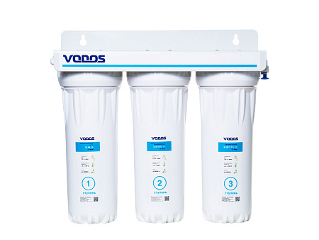 Установка для подготовки питьевой воды 3-х ступени. VODOS TRIO PR303