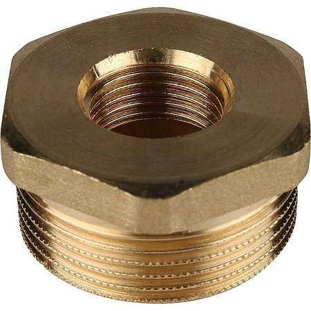 Футорка резьбовая латунная STOUT без покрытия 11/4"x1/2" ВН