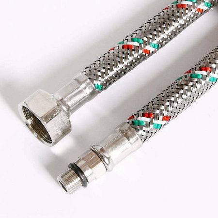 Гибкая подводка для смесителя UNI-FITT М10х1 - 1/2", 60 см, DN 8, оплётка из нерж. стали