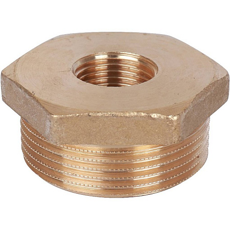 Футорка резьбовая латунная STOUT без покрытия 11/2"x1/2" ВН