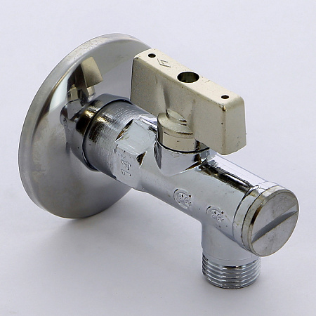 Кран шаровой потребительный угловой BUGATTI MINNESOTA 871 бабочка 1/2"х3/8", для смесителя с фильтро