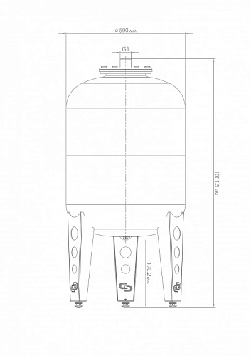 Расширительный бак для отопления ДЖИЛЕКС 150 красный