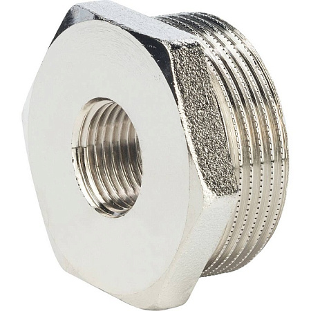 Футорка резьбовая латунная STOUT никель 11/4"x1/2" ВН