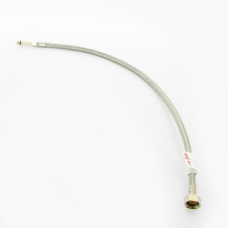 Гибкая подводка для смесителя UNI-FITT МL8х1 - 1/2", 60 см, удлиненный штуцер, DN 6, оплётка из нерж