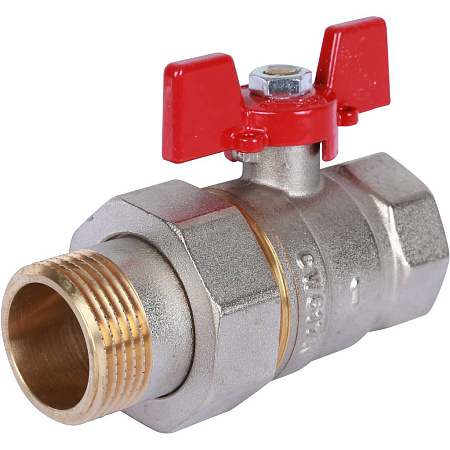 Кран шаровой с американкой ROMMER бабочка 1" ВН
