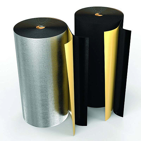 Рулонная изоляция самоклеющаяся с алюминиевой фольгой ENERGOFLEX BLACK STAR DUCT AL (30 м²) металл-3