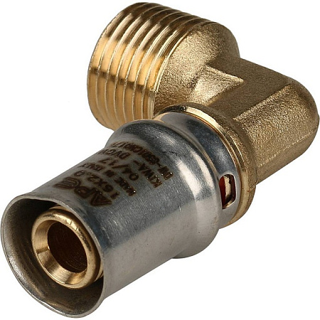 МП Угол резьбовой пресс для металлопласта STOUT Ø16х1/2" Н