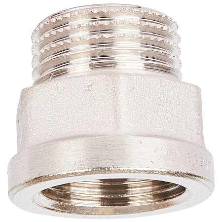 Переход под ключ резьбовой латунный STOUT никель 1/2"х1/2" ВН