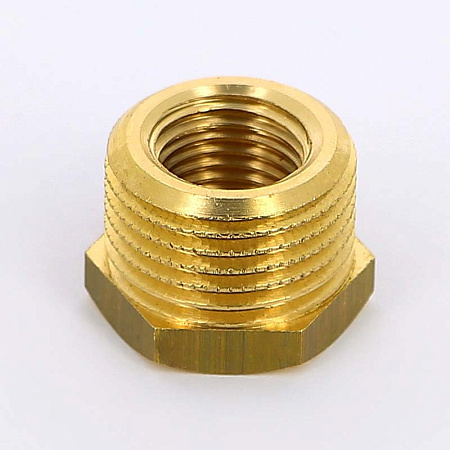 Футорка резьбовая латунная UNI-FITT без покрытия 1/2"х3/8" ВН