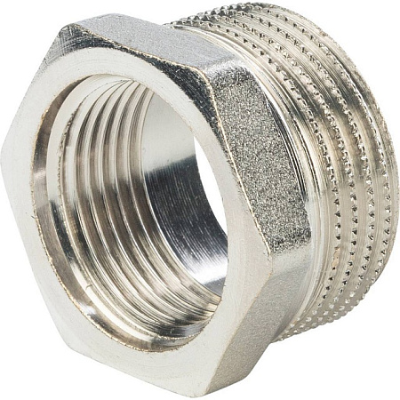 Футорка резьбовая латунная STOUT никель 1"x3/4" ВН