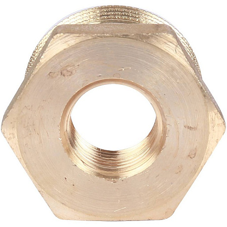Футорка резьбовая латунная STOUT без покрытия 1"x3/8" ВН