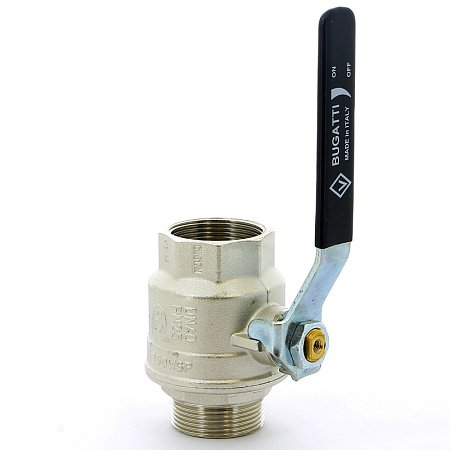 Кран шаровой BUGATTI OREGON 306 рукоятка стальная 11/2" ВН, полнопроходной