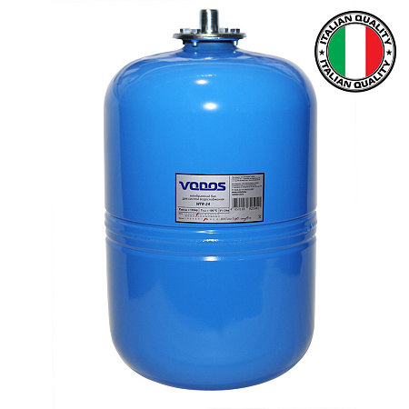 Гидроаккумулятор для воды VODOS WTR вертикальный 24 л,3/4",НР