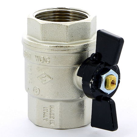 Кран шаровой BUGATTI OREGON 302 бабочка 11/4" ВВ, полнопроходной