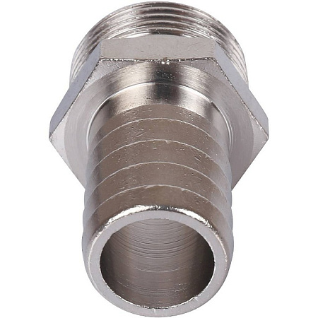 Штуцер резьбовой латунный STOUT никель 3/4"x20мм Н