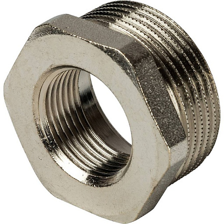 Футорка резьбовая латунная STOUT никель 11/4"x3/4" ВН
