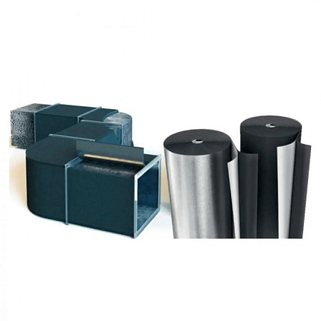 Рулонная изоляция самоклеющаяся с алюминиевой фольгой ENERGOFLEX BLACK STAR DUCT AL (30 м²) металл-3