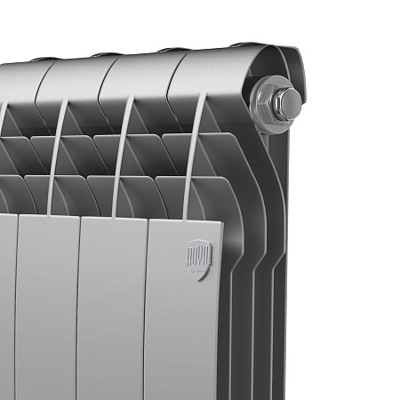 Радиатор биметаллический ROYAL THERMO BILINER SILVER SATIN 500x10 секций, серый (НС-1176315)