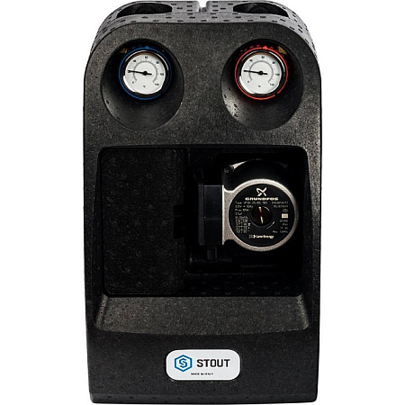 ГБМ Насосная группа STOUT с термостатическим смесителем, с насосом GRUNDFOS UPSO25-65 DN25 (1")