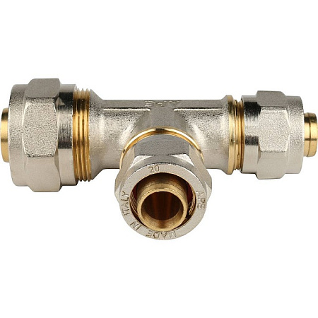 МЦ Тройник переходной цанга для металлопласта STOUT Ø26х20х20