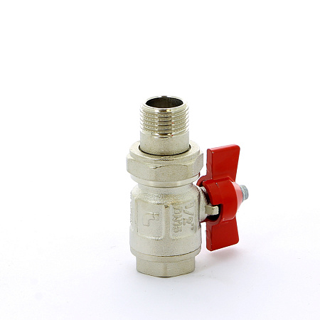 Кран шаровой с американкой ITAP IDEAL ART 098 бабочка 1/2" никель, полнопроходной (26096)
