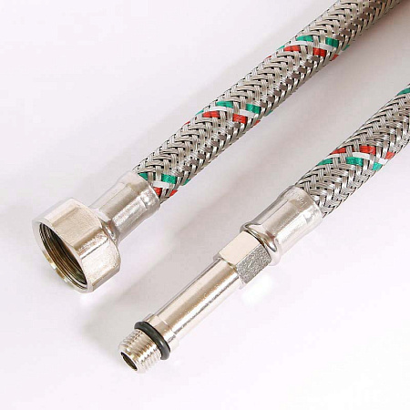 Гибкая подводка для смесителя UNI-FITT МL10х1 - 1/2", 40 см, удл. штуцер, DN 8, оплётка из нерж. ста