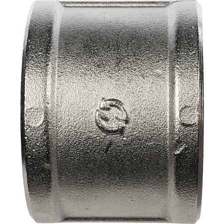 Муфта резьбовая латунная STOUT никель 11/4"