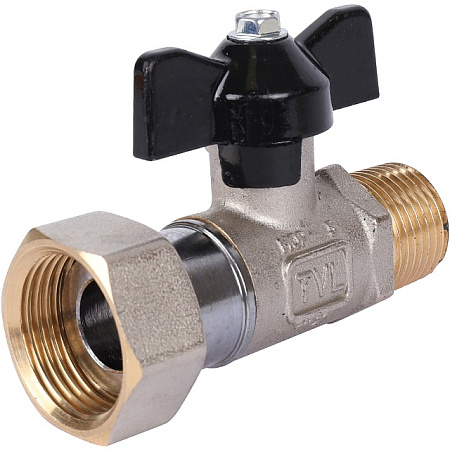 Кран шаровой STOUT бабочка 1/2"х3/4" Н, с накидной гайкой