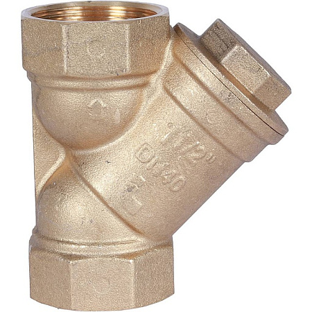 ФГО Фильтр косой грубой очистки STOUT SFW латунный 11/2", 500 мкр, желтый