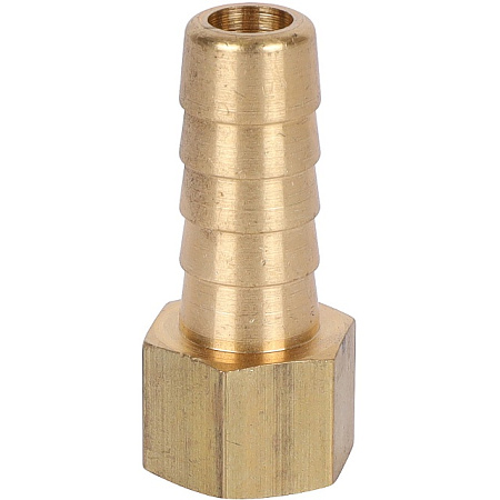 Штуцер резьбовой латунный STOUT без покрытия 1/8"x10мм В