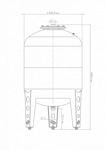 Расширительный бак для отопления ДЖИЛЕКС 200 красный