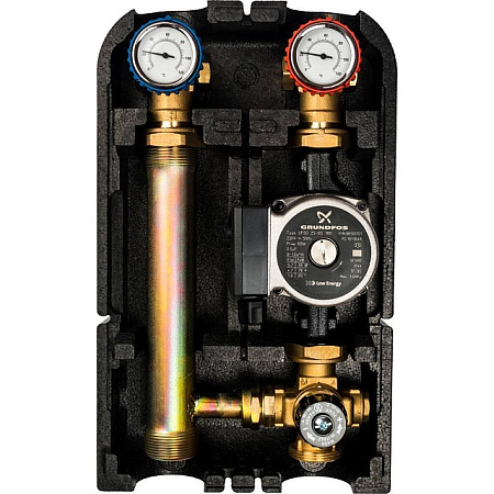 ГБМ Насосная группа STOUT с термостатическим смесителем, с насосом GRUNDFOS UPSO25-65 DN25 (1")