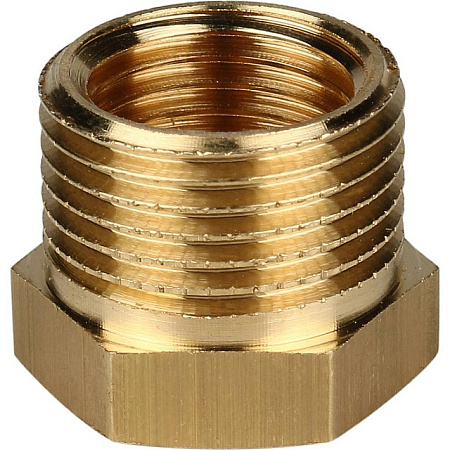 Футорка резьбовая латунная STOUT без покрытия 3/8"x1/4" ВН