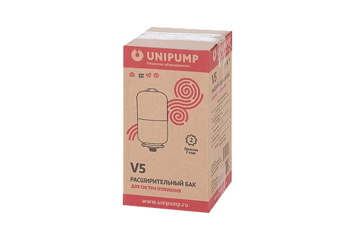 Расширительный бак для отопления UNIPUMP красный 5 л, 1&amp;quot; Н