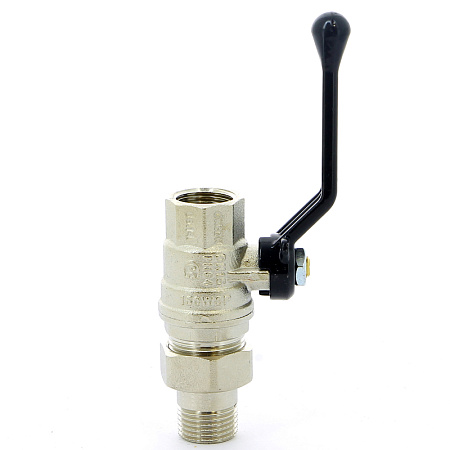 Кран шаровой с американкой BUGATTI OREGON 320 рукоятка алюминиевая 1/2" полнопроходной