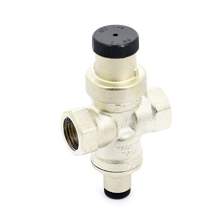Редуктор давления UNI-FITT ВВ 1/2" 1-4 бар PN15 под рад. манометр 1/4" никелир. COMPACT