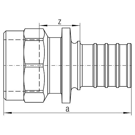 СА Муфта резьбовая аксиальная REHAU RAUTITAN RX+ латунная Ø20х3/4" В (13660691001/11382531001)