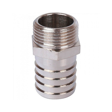 Штуцер резьбовой латунный STOUT никель 11/4"x30мм Н