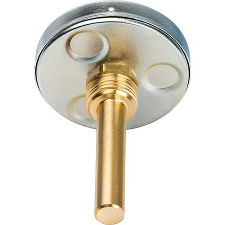Термометр биметаллический погружной STOUT Ø63-1/2", гильза 75 мм, +120°C