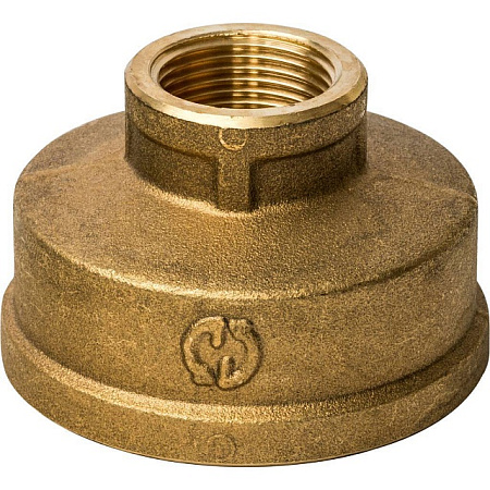 Муфта переходная резьбовая латунная STOUT без покрытия 2"x3/4" В