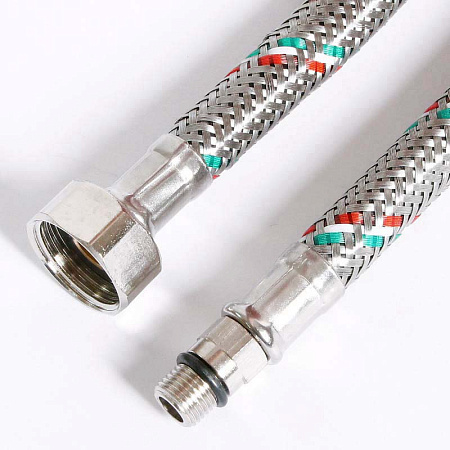 Гибкая подводка для смесителя UNI-FITT М10х1 - 1/2", 100 см, DN 8, оплётка из нерж. стали